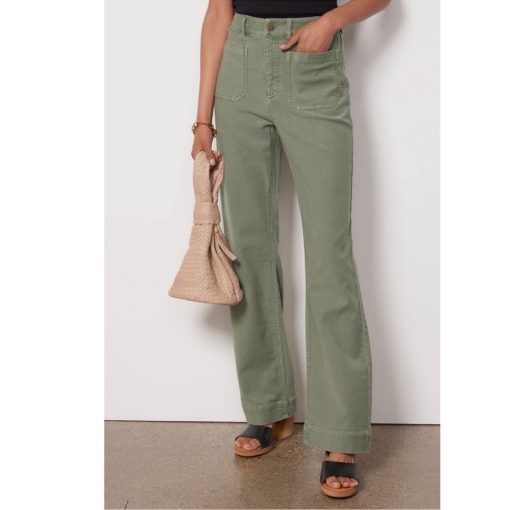 Faherty Stretch Terry Patch Pocket Pants Green - Size 28